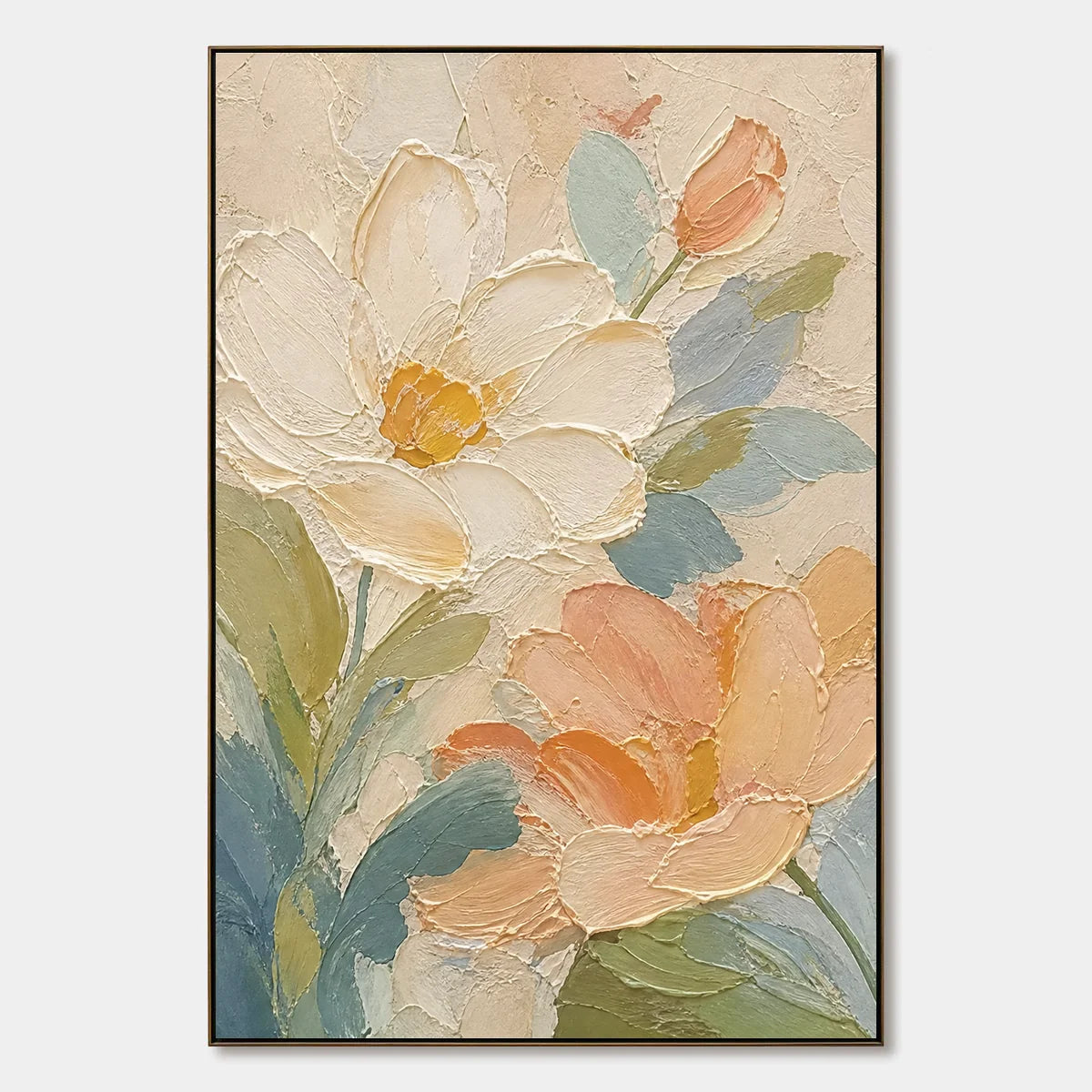Apricot Petals hand-painted artwork