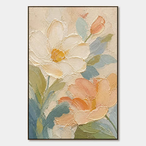 Apricot Petals hand-painted artwork