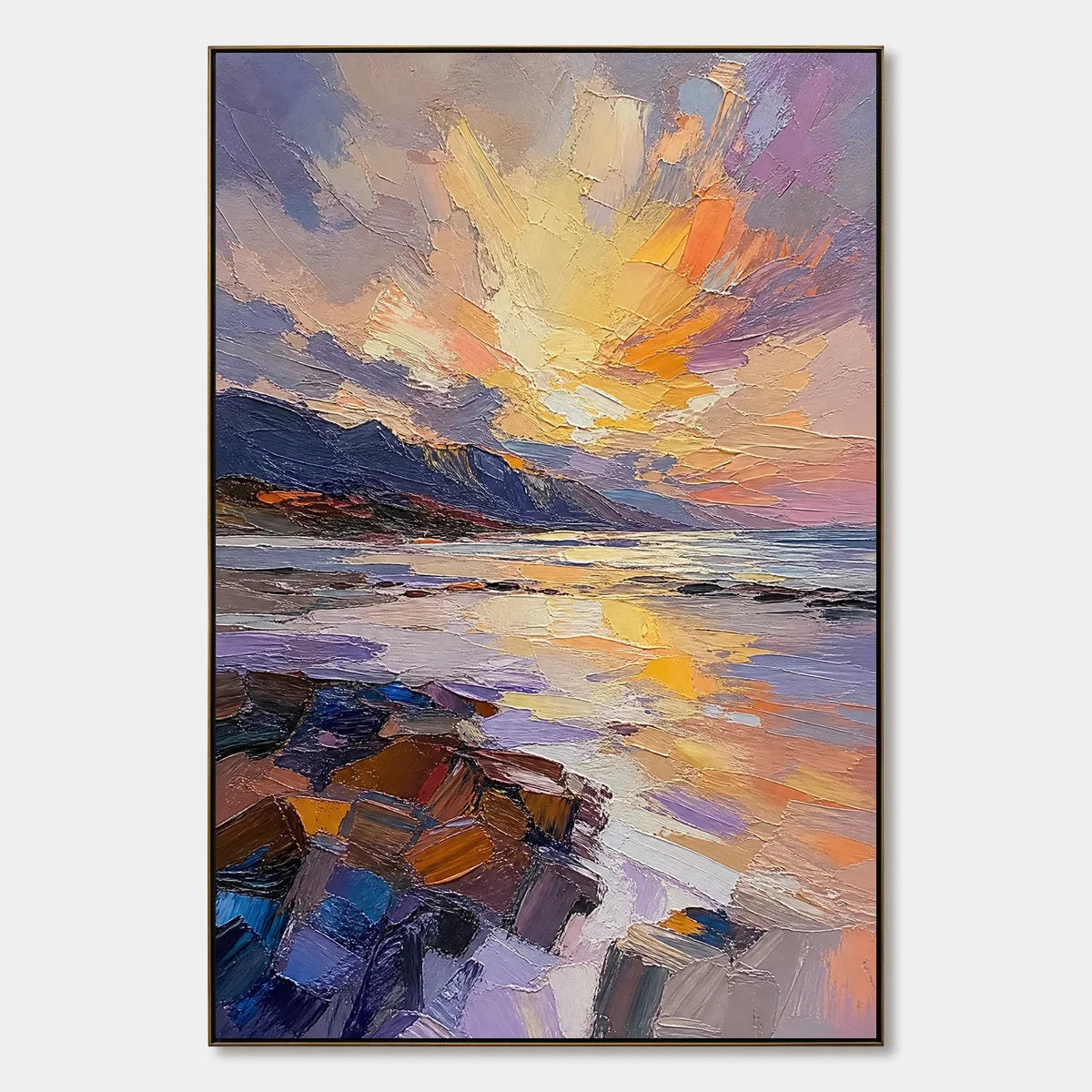 Violet Summit Glow hand-painted artwork