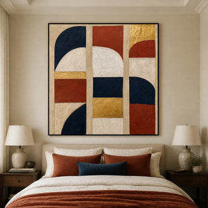 Bauhaus Arches in a refined bedroom with black frame