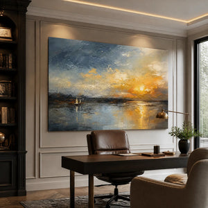 Afterglow Waterline in a refined office, frameless