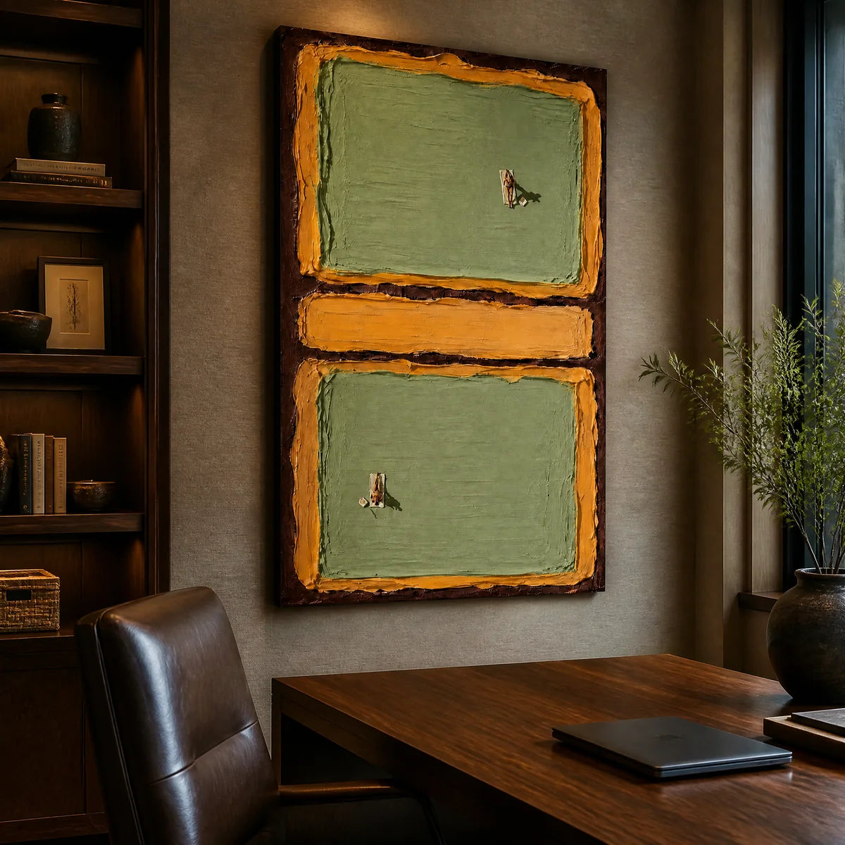 Twin Fairways in a refined office, frameless
