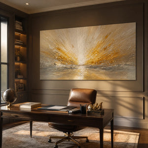 Radiant Horizon in a refined office, frameless