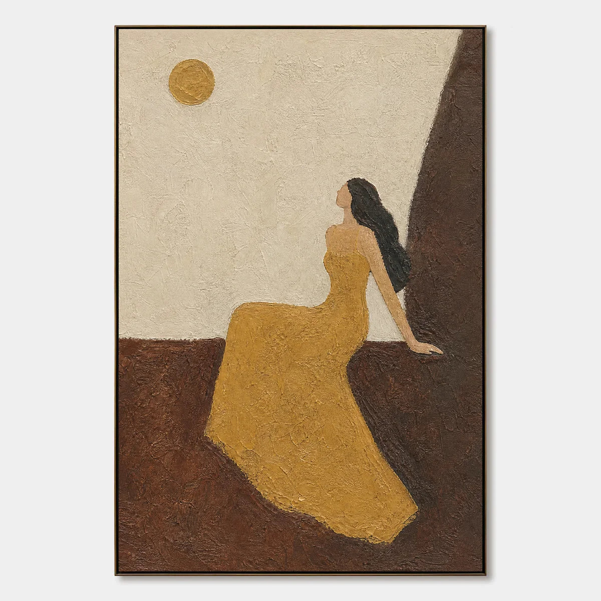 Golden Silhouette hand-painted artwork