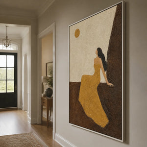 Golden Silhouette in a refined entry hall with silver frame