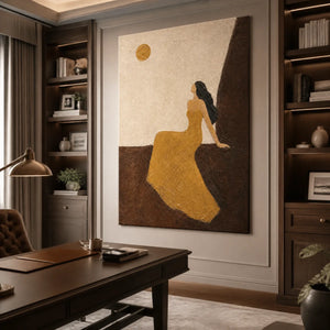 Golden Silhouette in a refined office, frameless