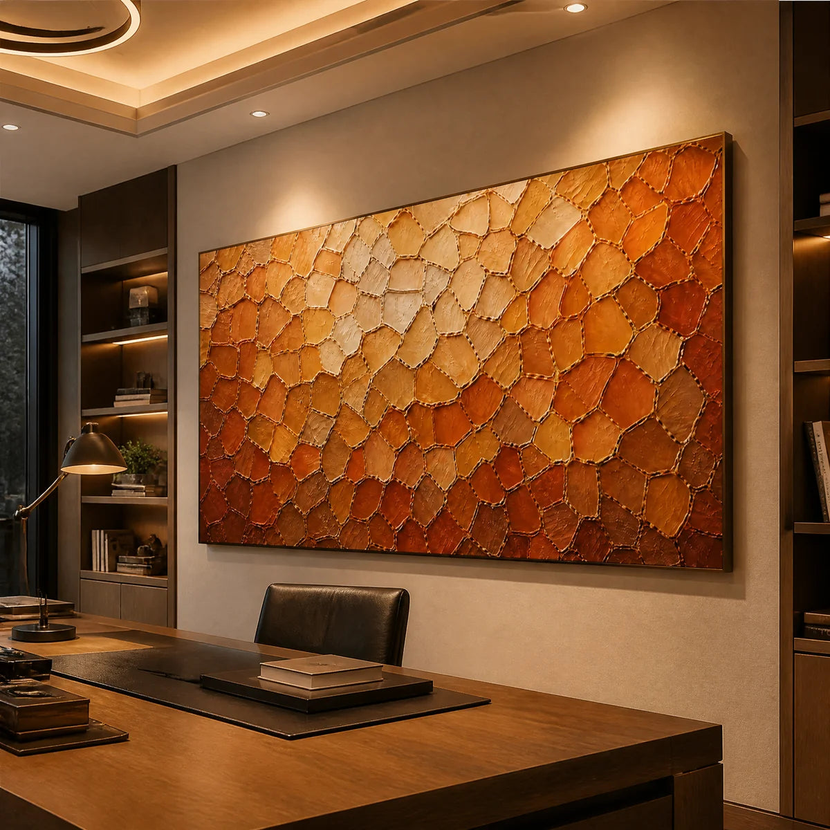Ember Scale Field in a refined office, frameless