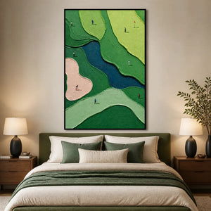 Emerald Fairways in a refined bedroom with black frame