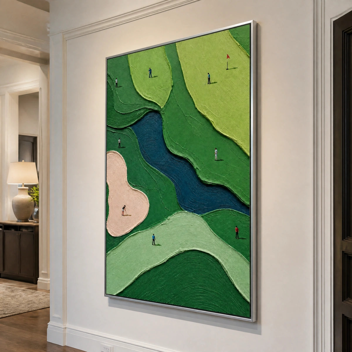 Emerald Fairways in a refined entry hall with silver frame