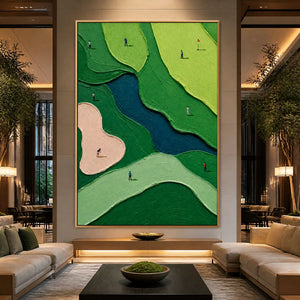 Emerald Fairways in a refined hotel interior with wood frame