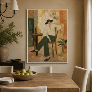 Studio Afternoon in a refined dining room with white frame