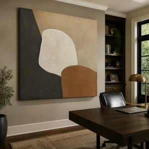 Quiet Forms in a refined office, frameless