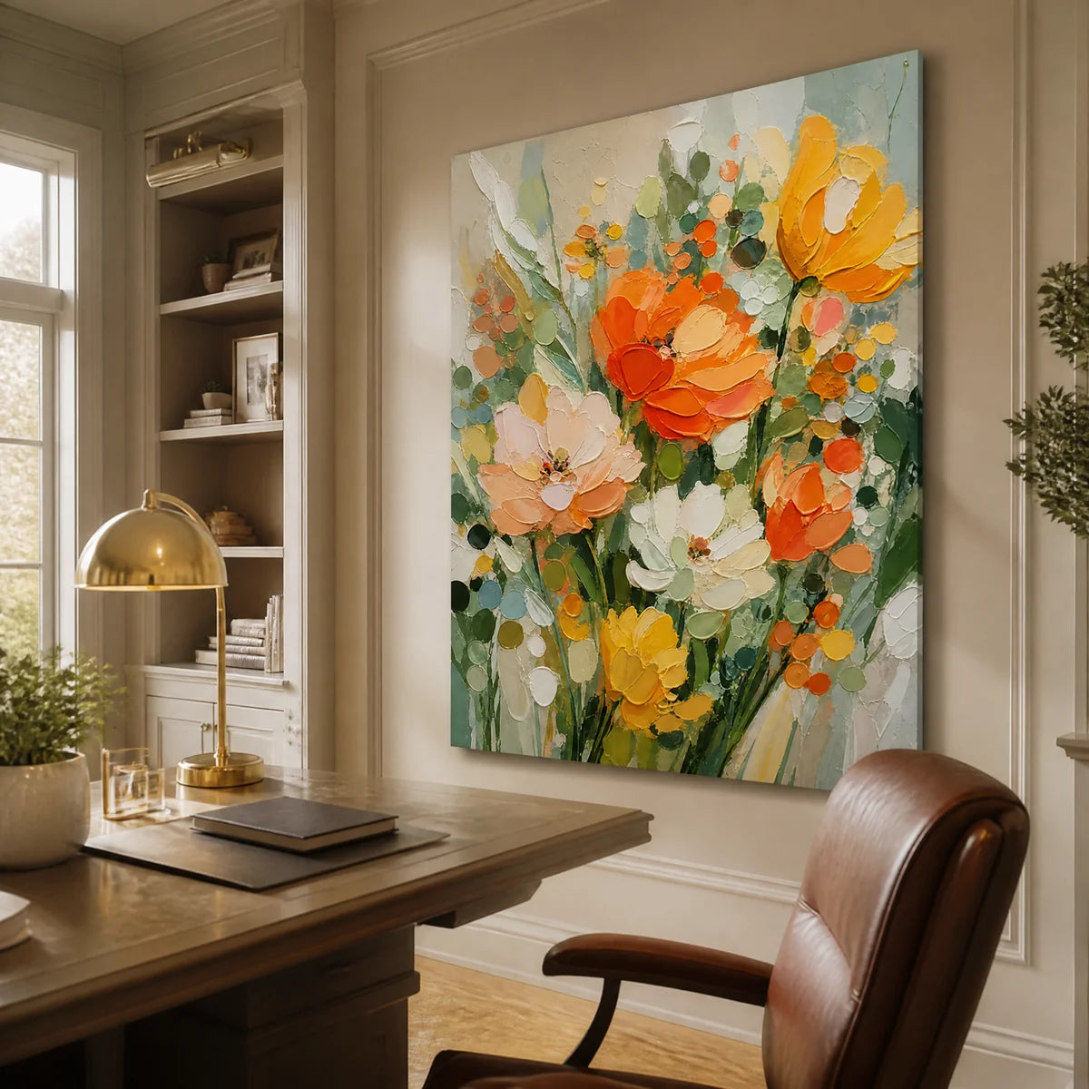 Citrus Garden in a refined office, frameless