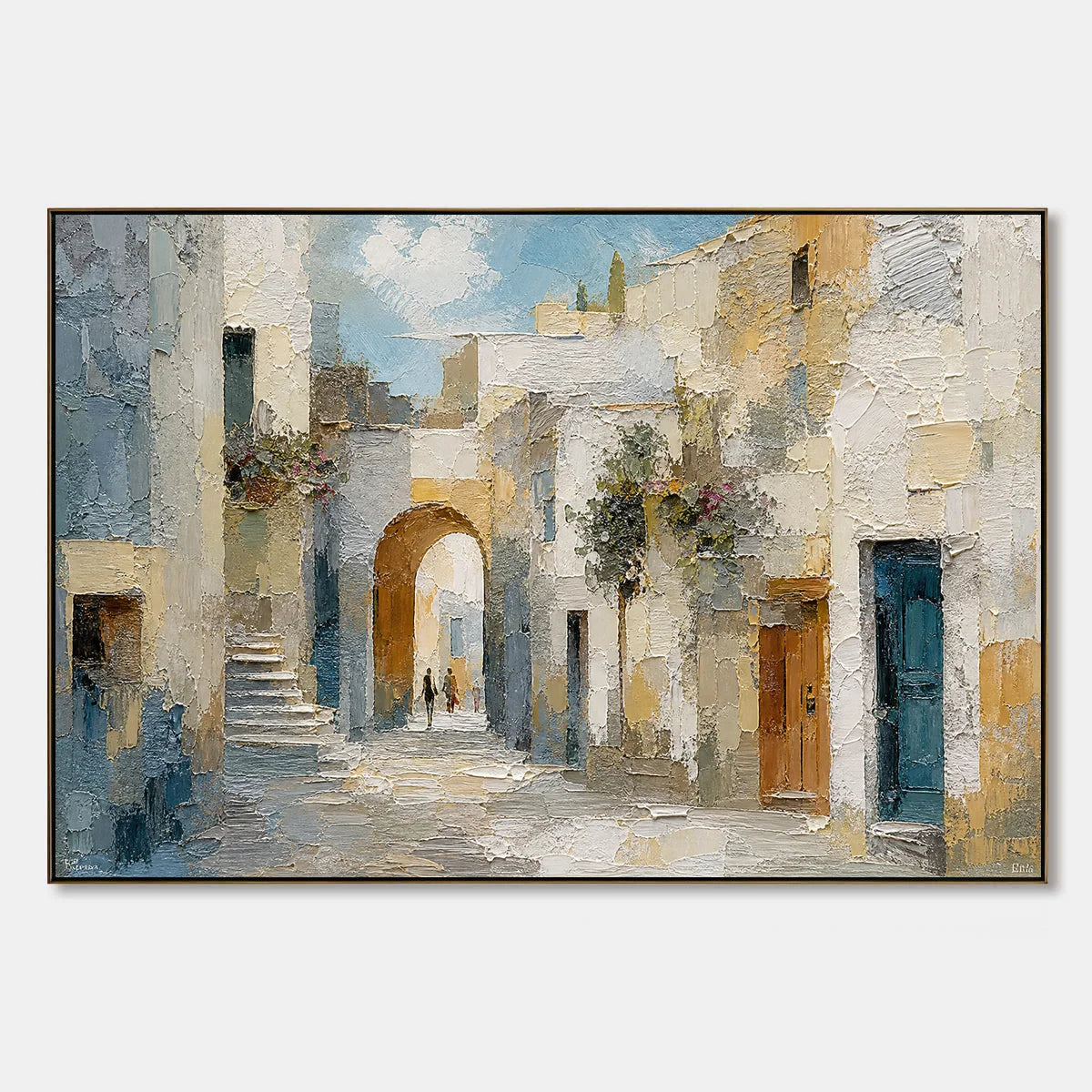 Blue Hour Arcades hand-painted artwork
