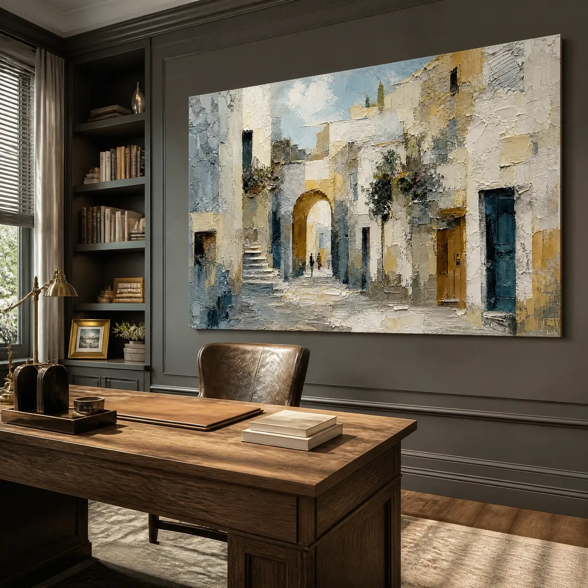 Blue Hour Arcades in a refined office, frameless