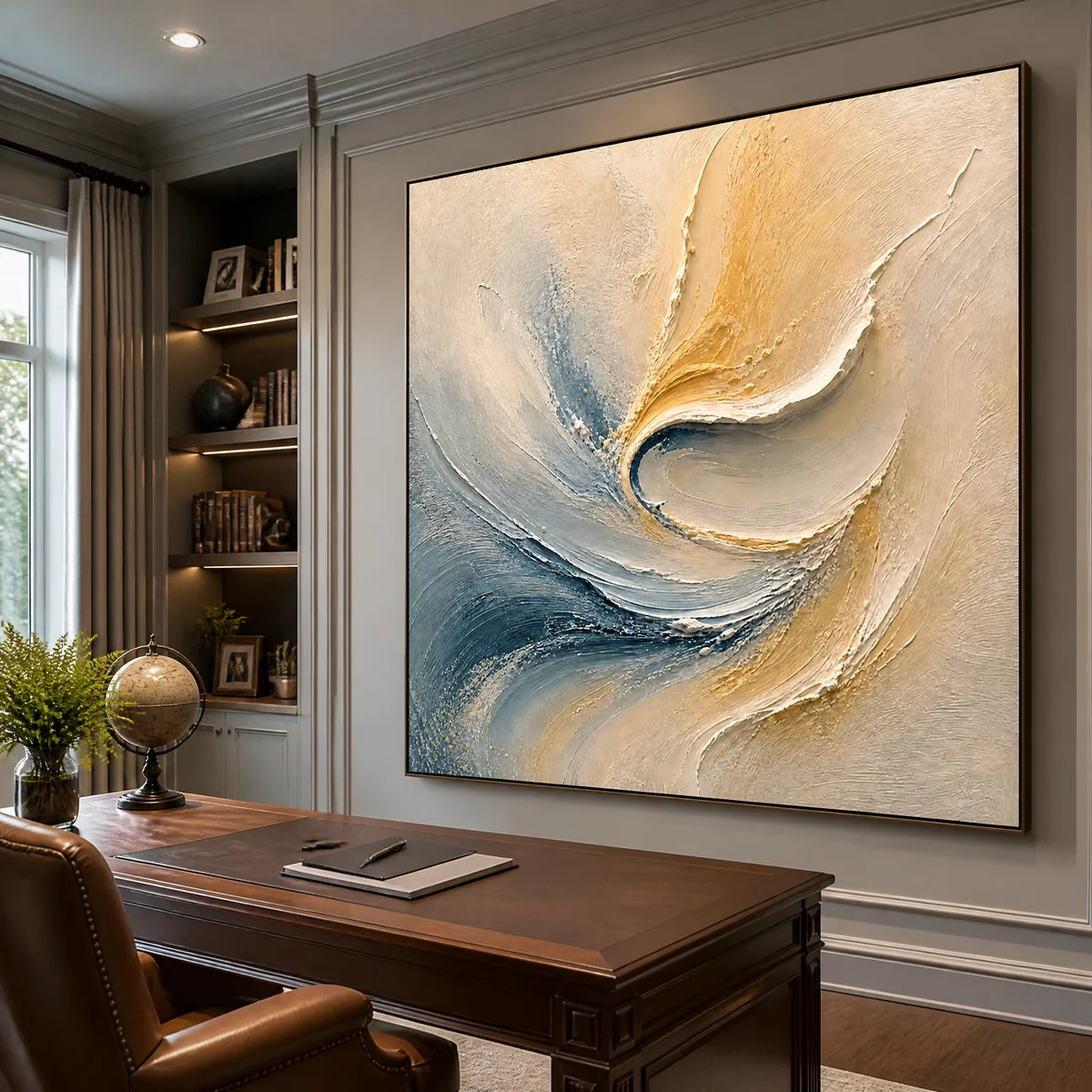 Celestial Fold in a refined office, frameless