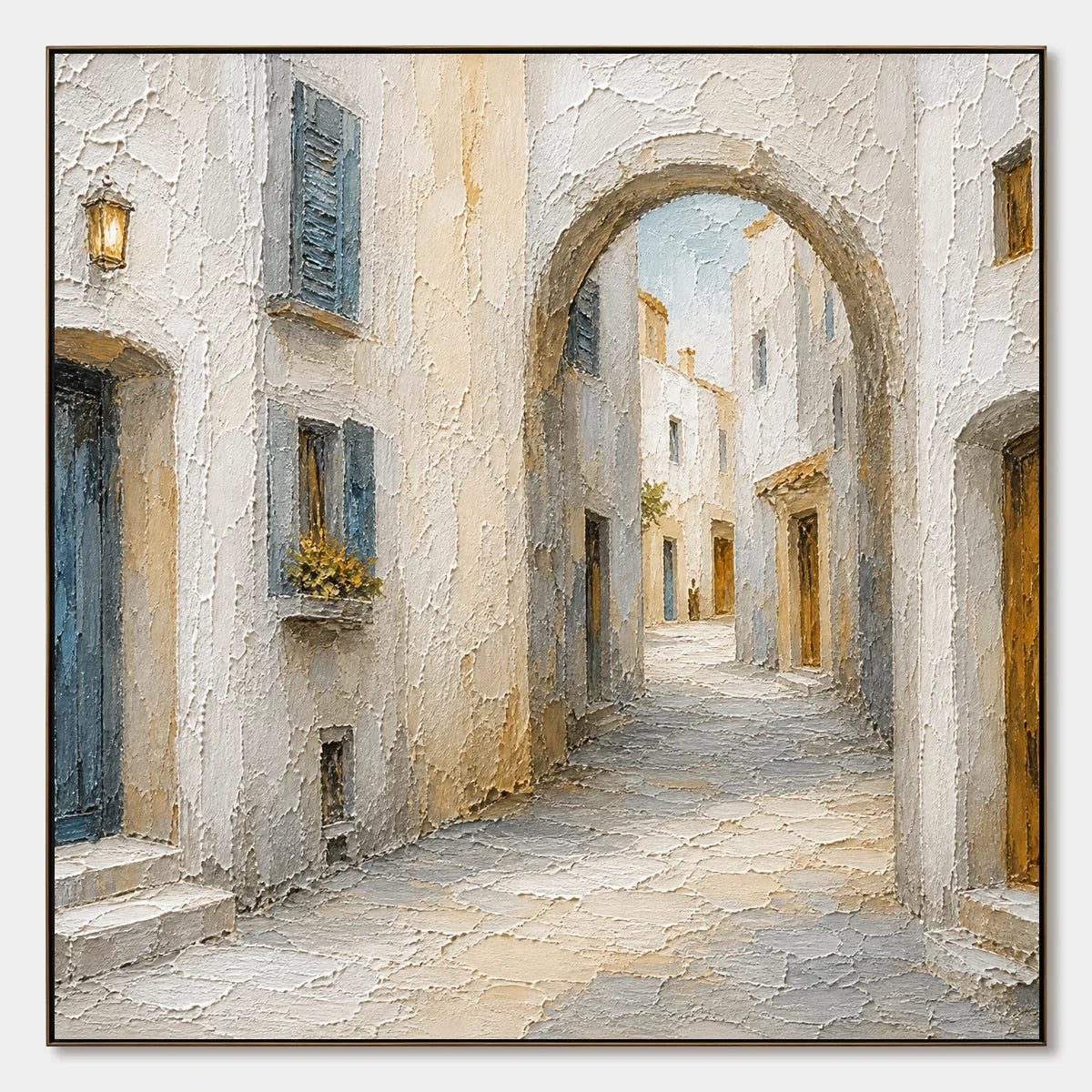 Whitewashed Lane hand-painted artwork