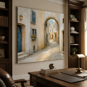 Whitewashed Lane in a refined office, frameless