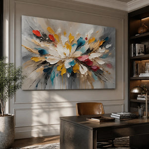 Petal Explosion in a refined office, frameless