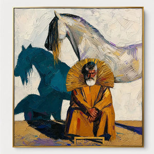 Equestrian Shadow hand-painted artwork