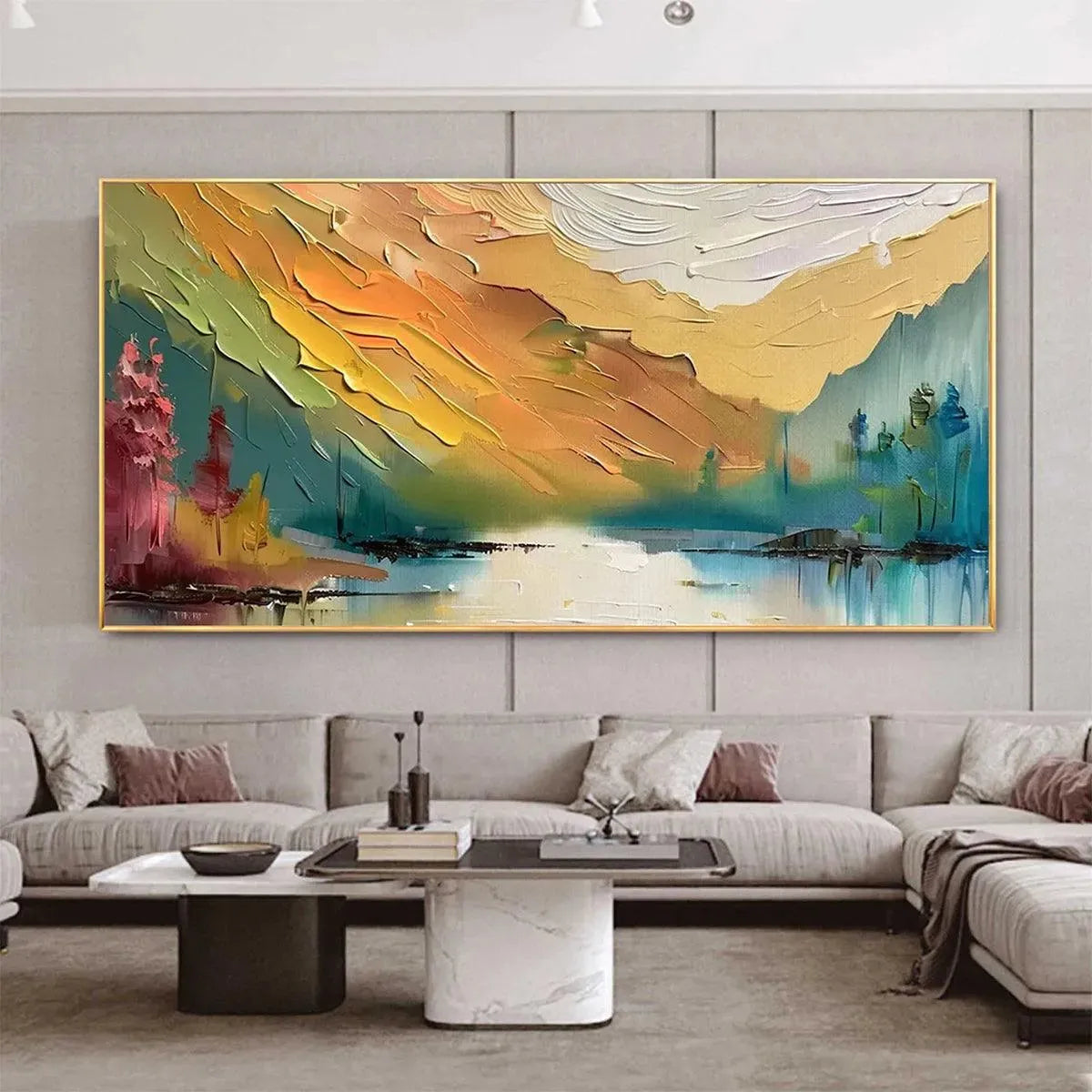 Original Textured Landscape Painting | Autumn Valley Art