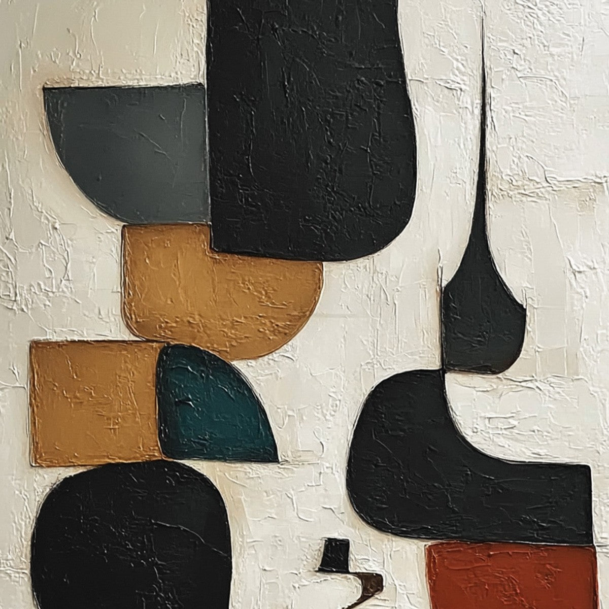 BALANCING ACT: Textured Wabi Sabi Abstract Painting for Modern Decor