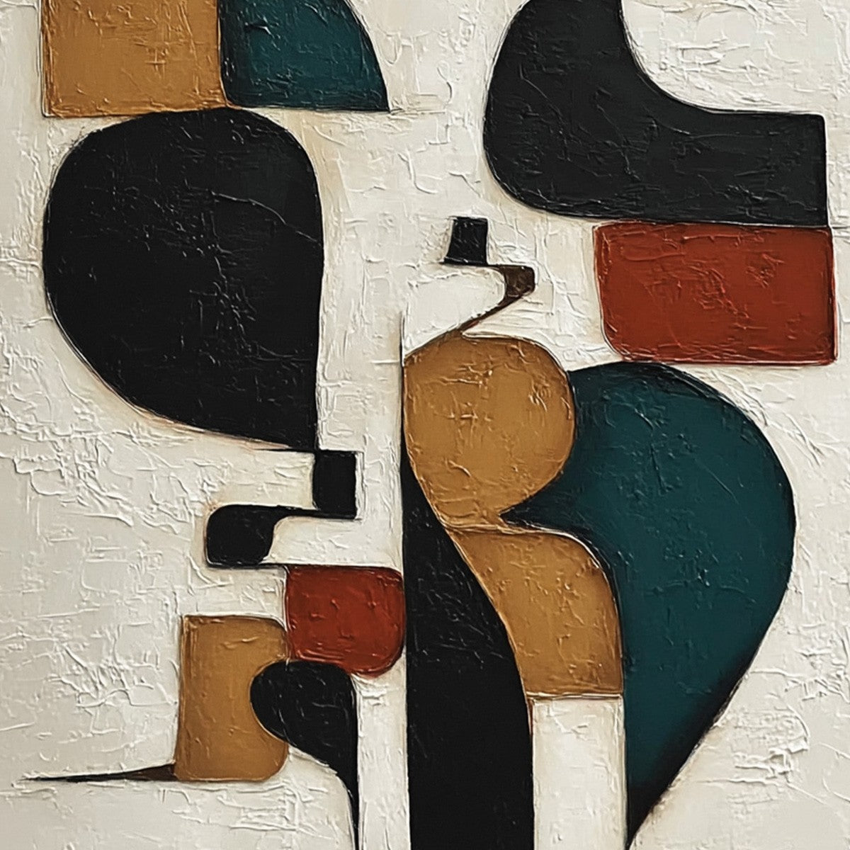 BALANCING ACT: Textured Wabi Sabi Abstract Painting for Modern Decor