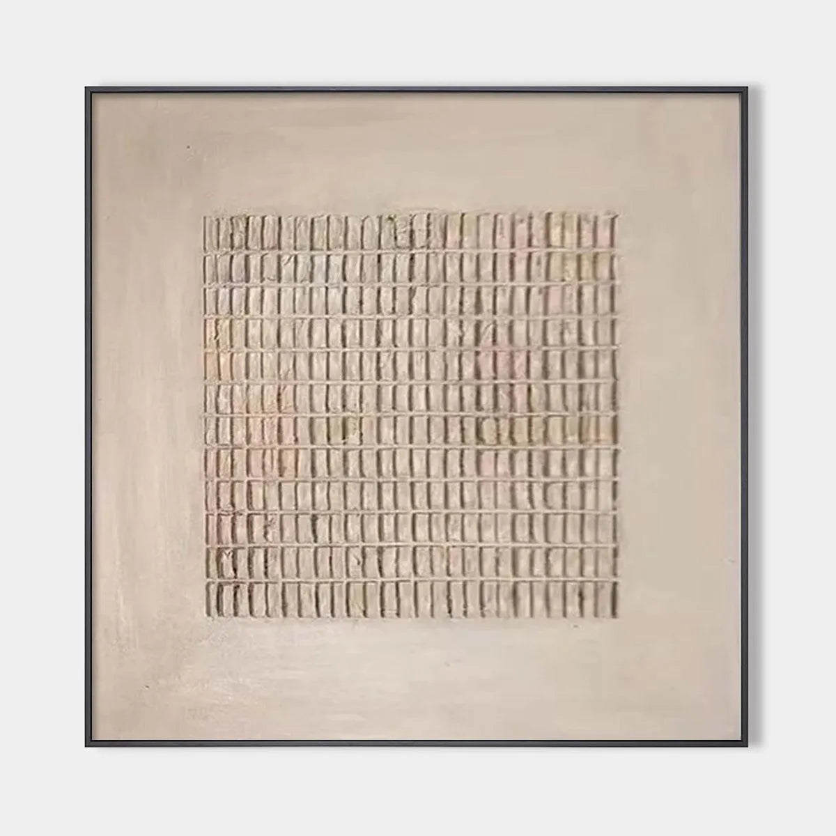 Minimalist Textured Painting in Beige