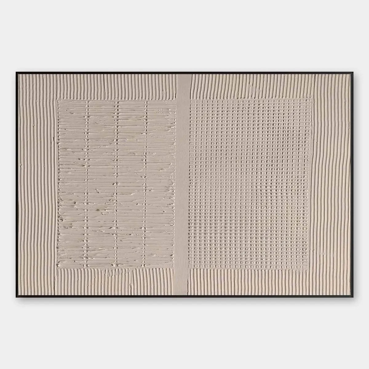 Textured Abstract Painting in Beige