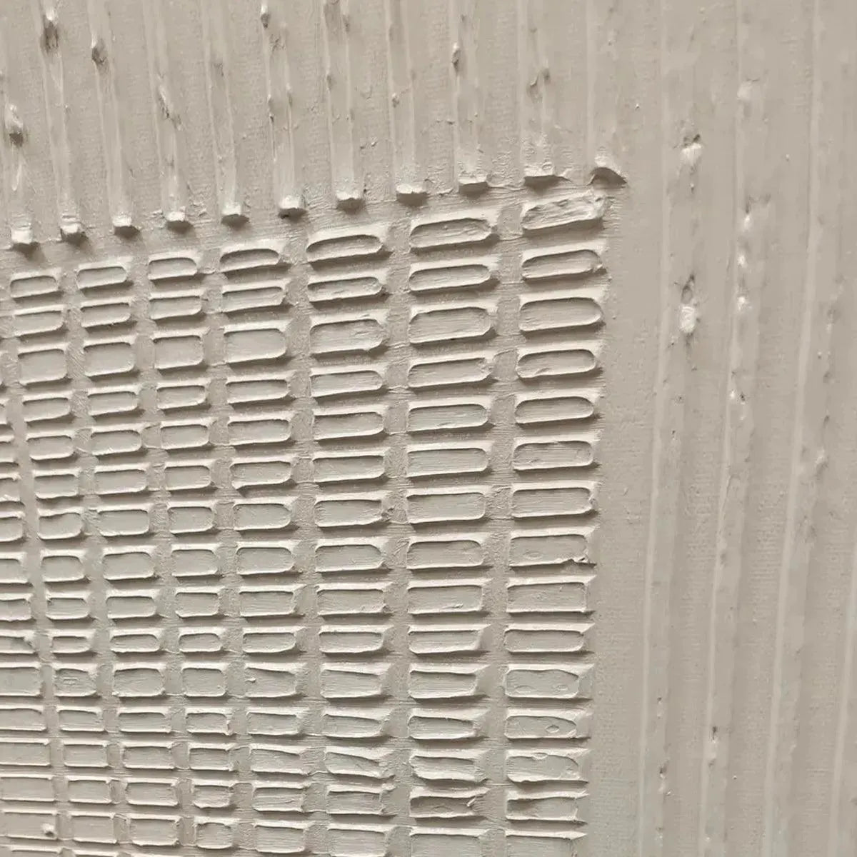 Beige Texture Diptych by Javier Ramirez - Textured abstract painting with minimalist design in neutral tones, modern decor.