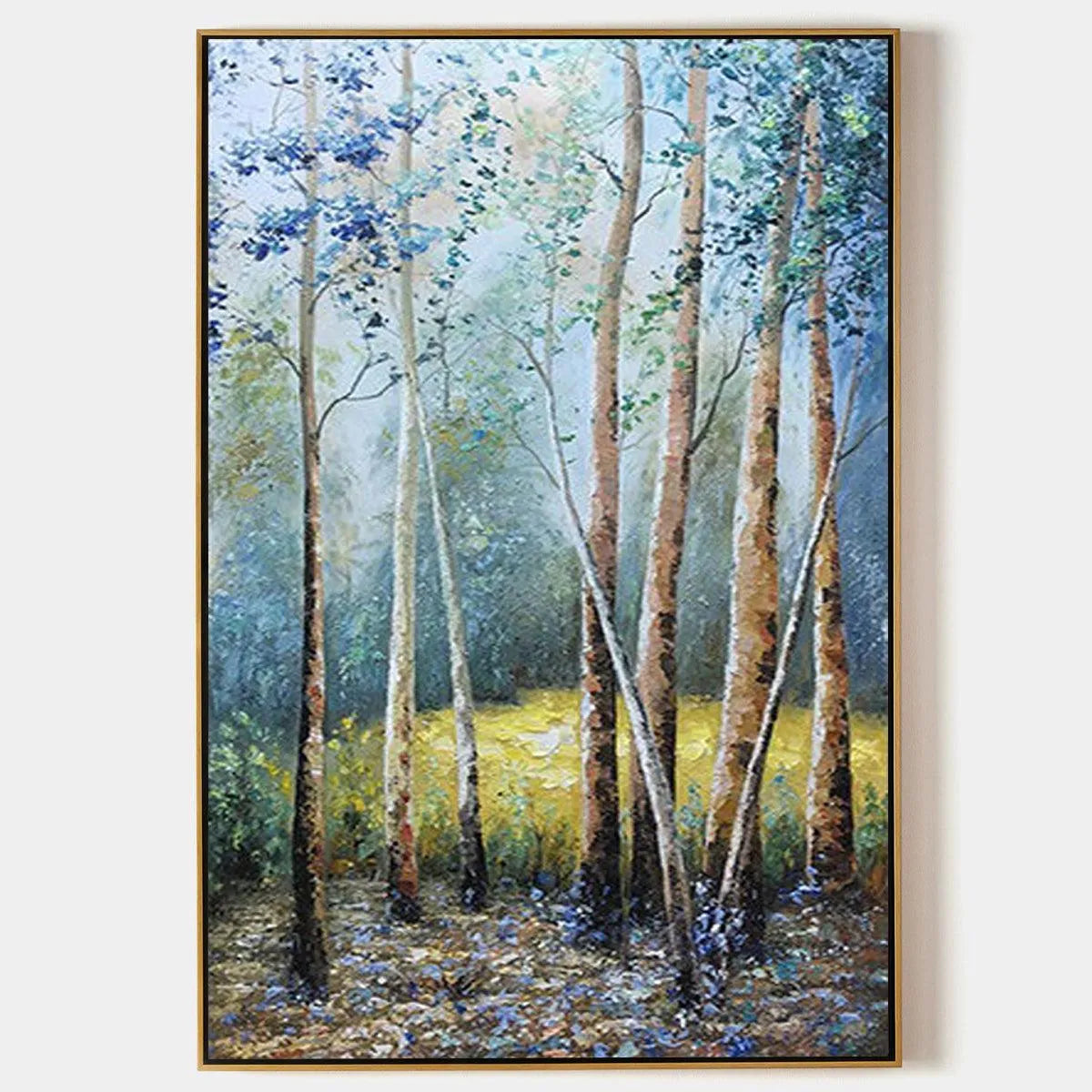 Vertical Forest Landscape Oil Painting