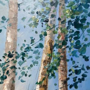 Vertical Forest Landscape Oil Painting