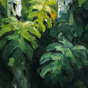 BIRCHWOOD WHISPERS: Textured Impasto Forest & Birch Tree Painting