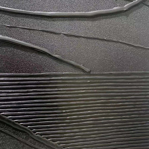 Black Textured Waves painting by Javier Ramirez, minimalist modern art, perfect for living room, office or bedroom decor