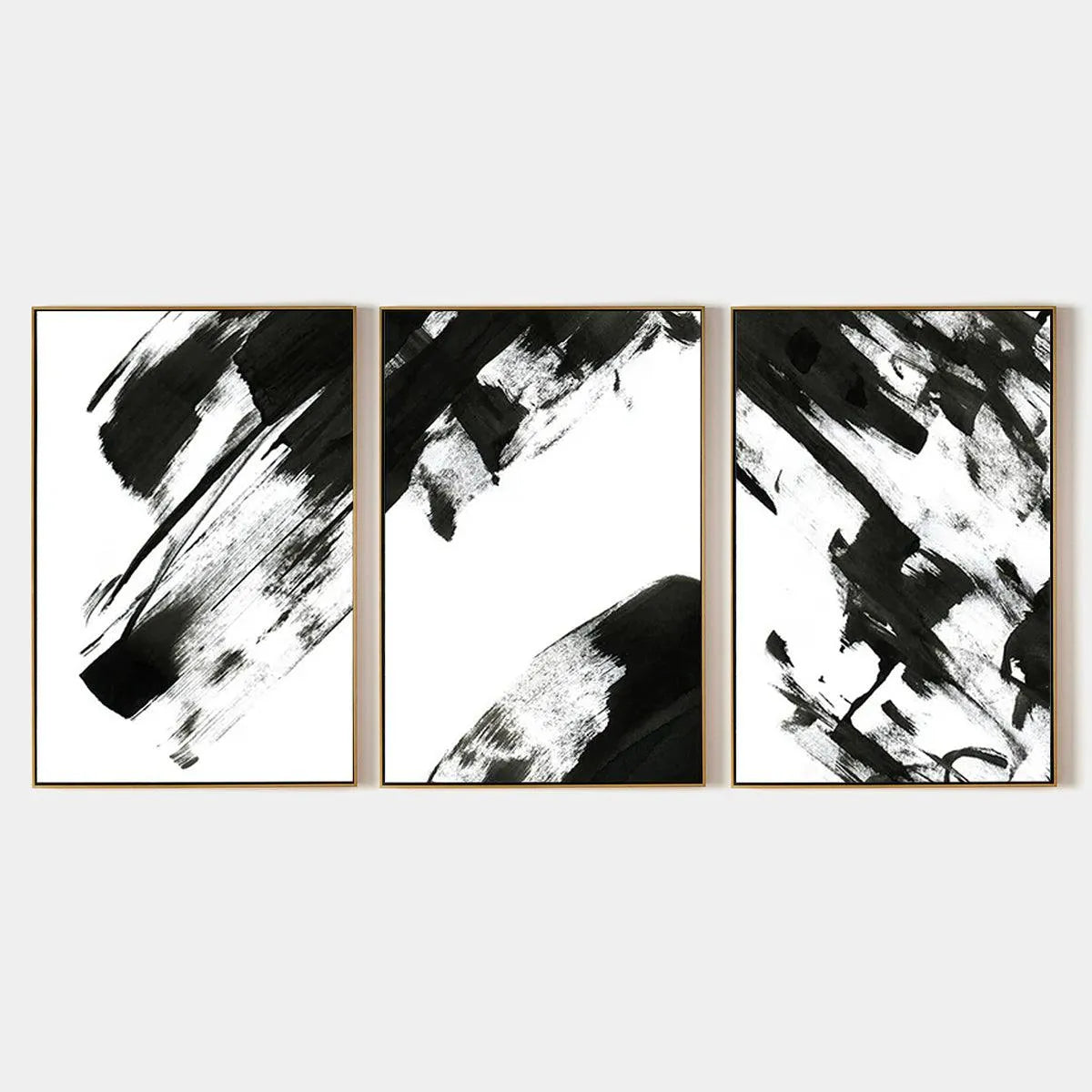 Abstract Painting Set of 3, Vertical Wall Art