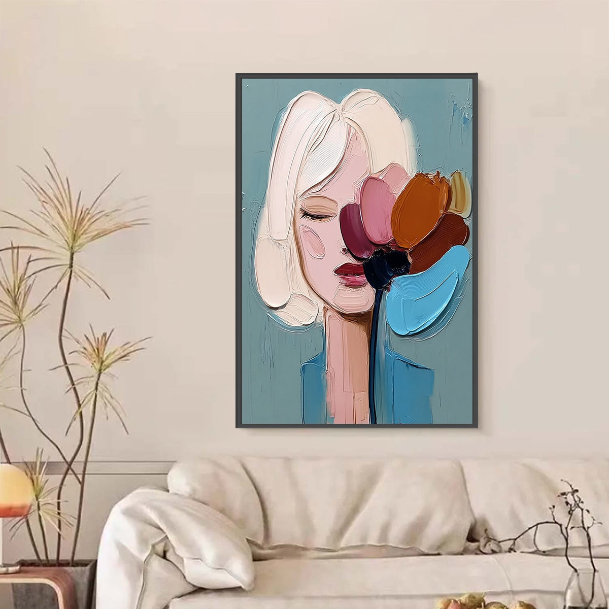 BLOOM WITHIN: Textured Impasto Portrait Painting of a Woman