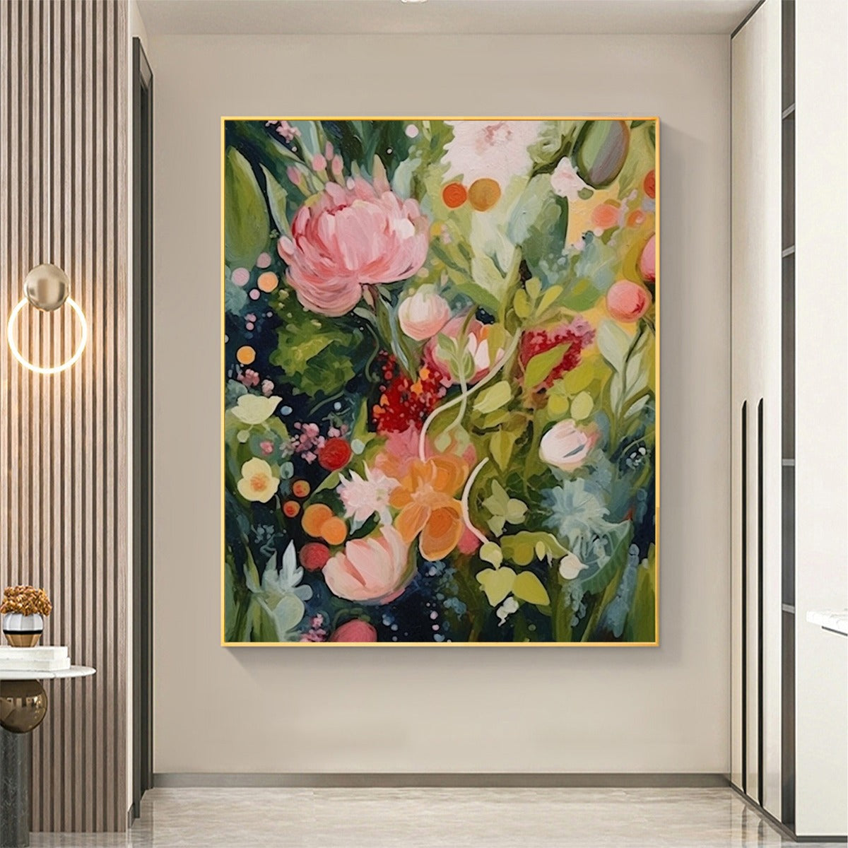 Blooming Rhapsody: Original Textured Floral Oil Painting - Colorful Flower Wall Art