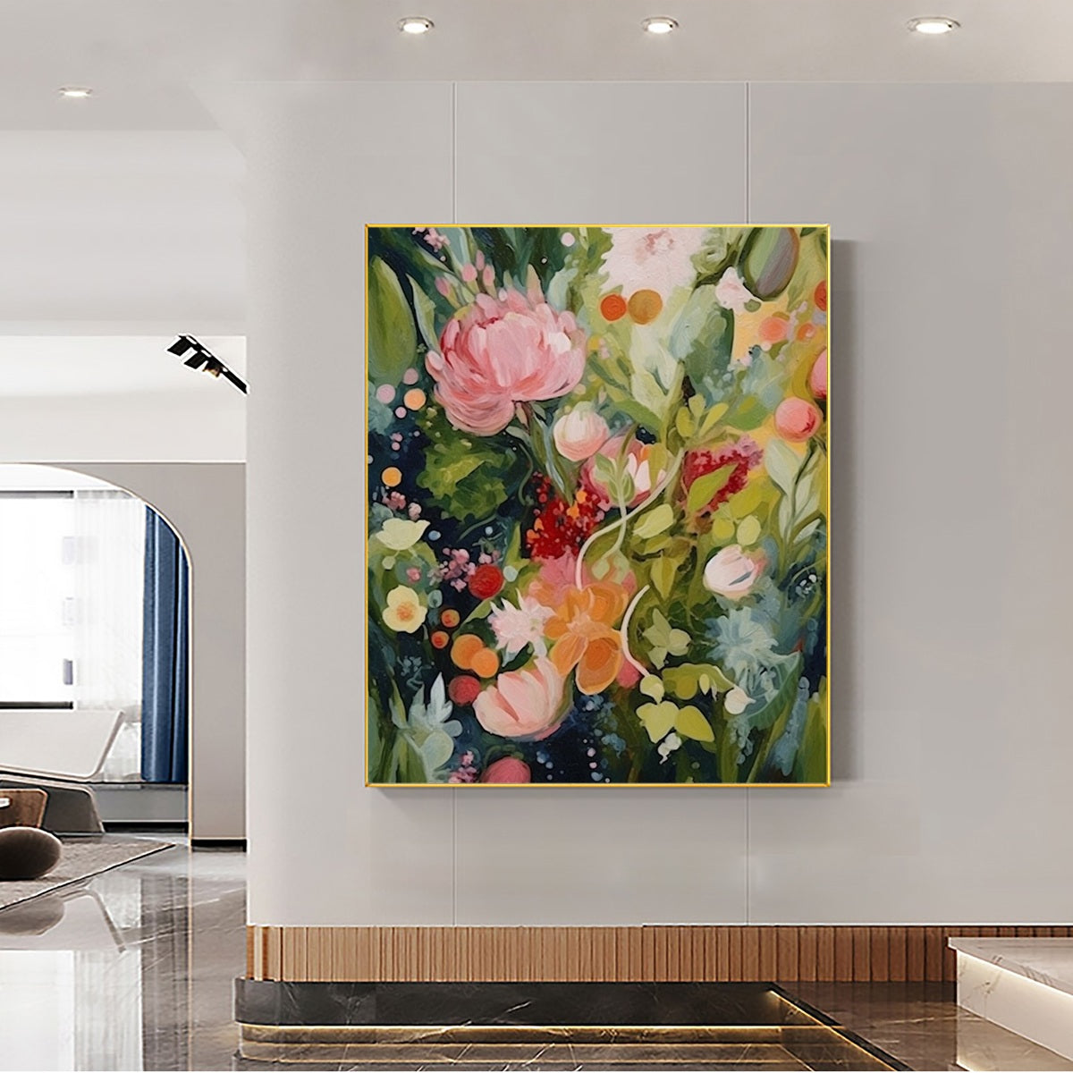 BLOOMING RHAPSODY: Textured Floral Oil Painting