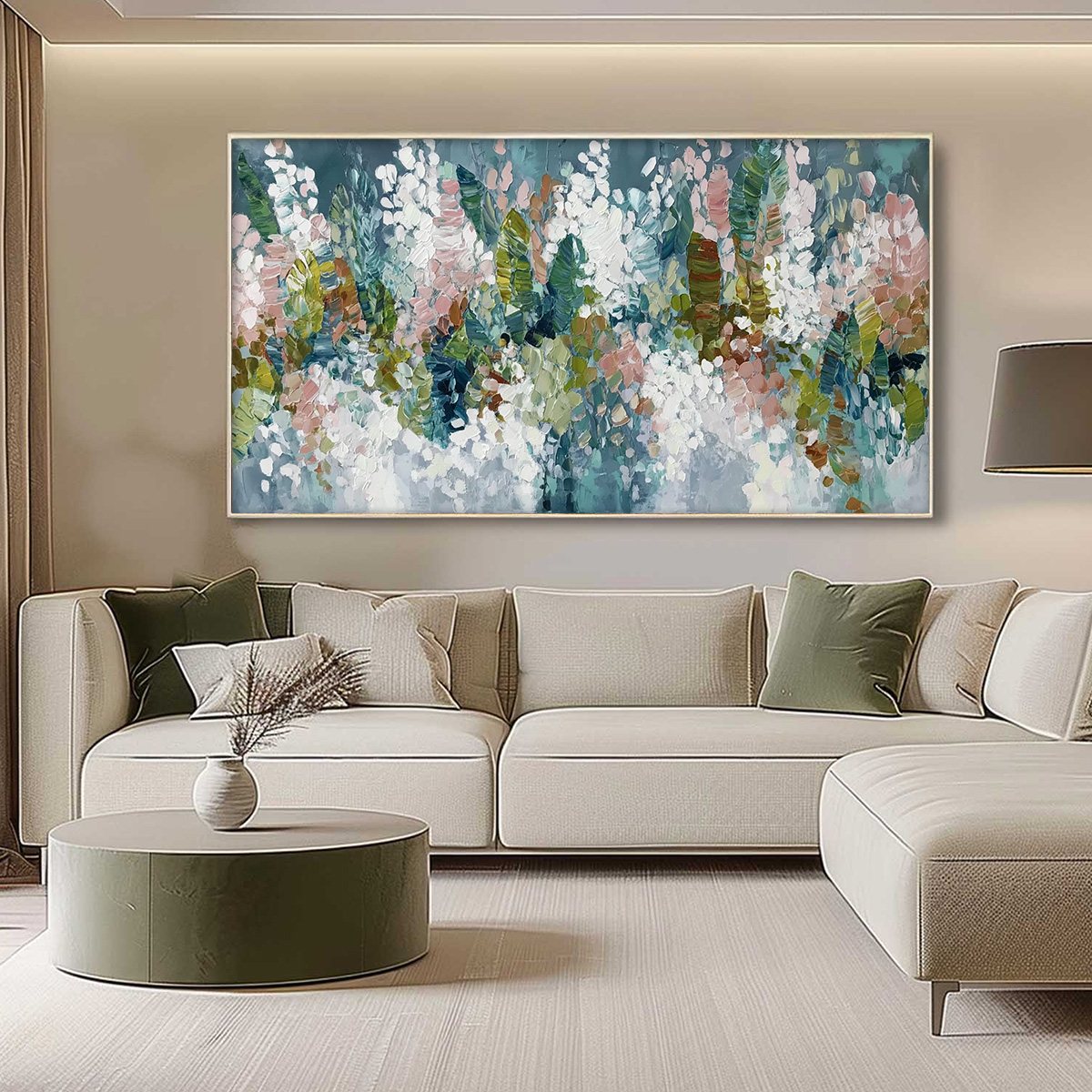 BLOSSOM REVERIE: Textured Abstract Floral Impasto Oil Painting