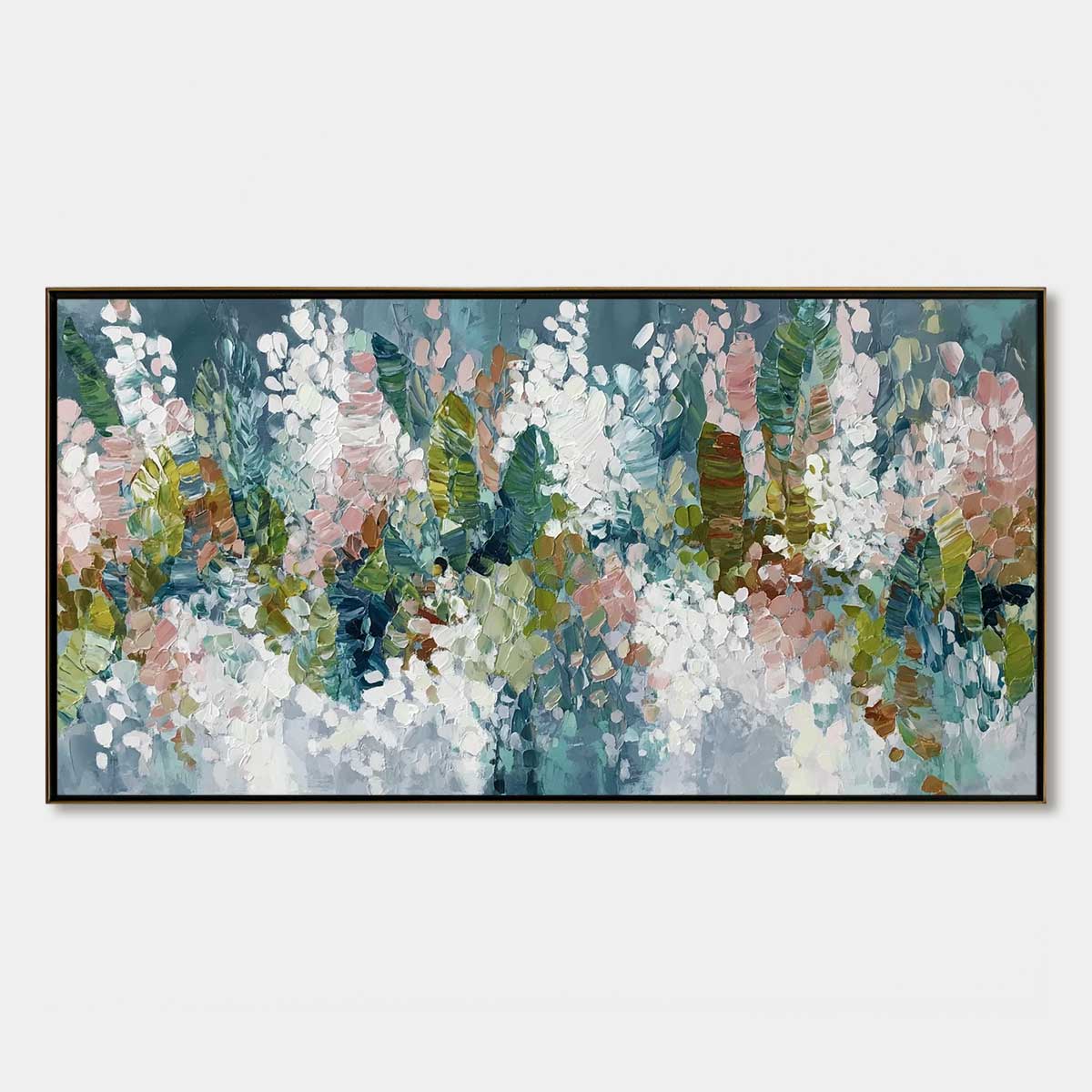 BLOSSOM REVERIE: Textured Abstract Floral Impasto Oil Painting