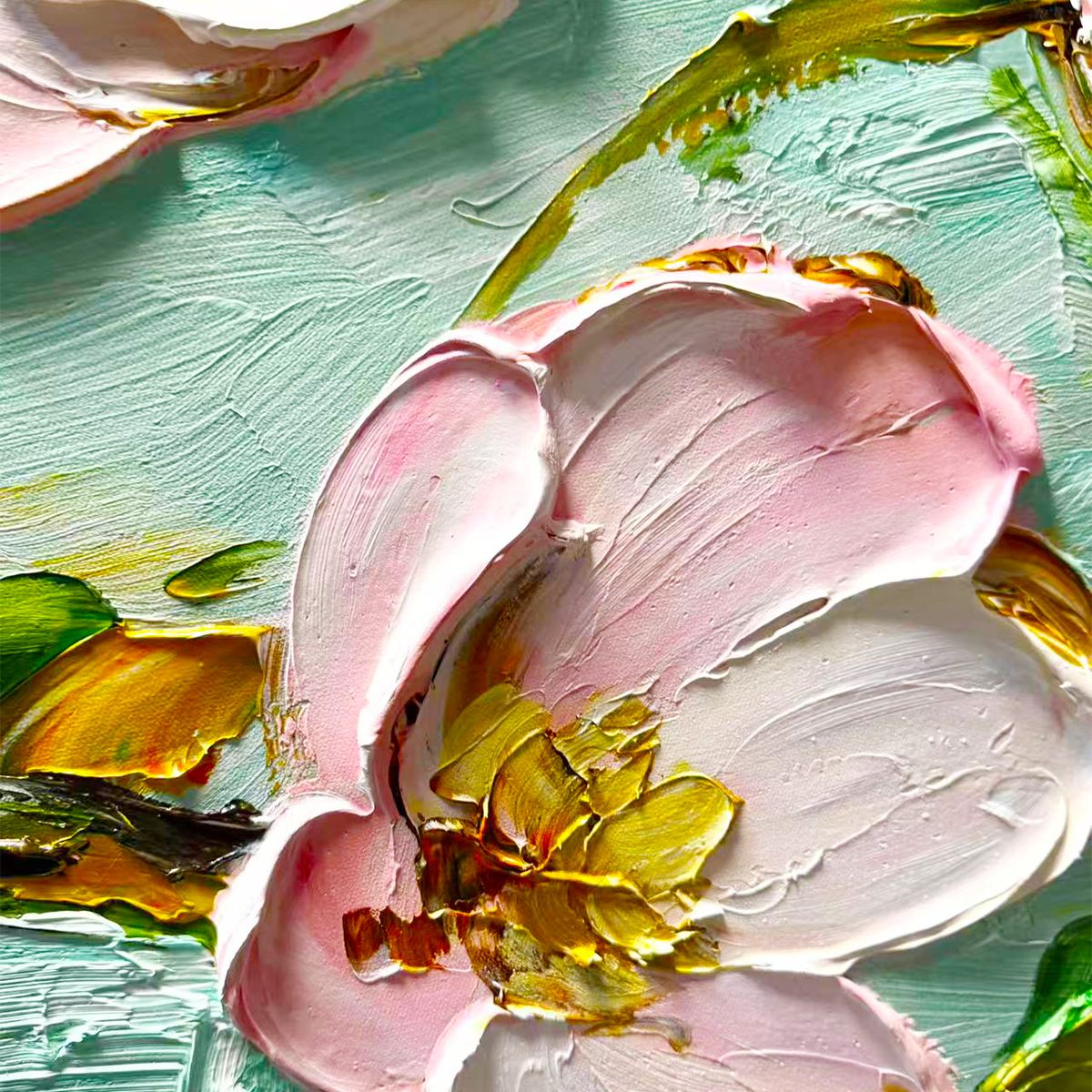 Ready to Ship ｜BLOSSOM SERENADE: Textured Impasto Floral Oil Painting