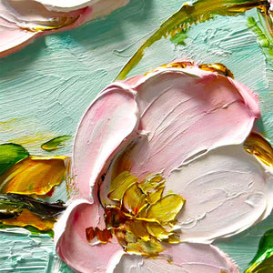 Ready to Ship ｜BLOSSOM SERENADE: Textured Impasto Floral Oil Painting