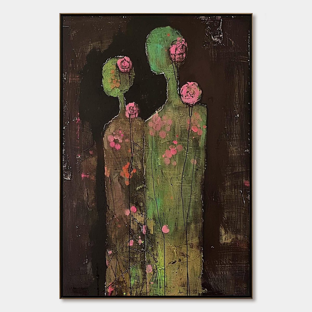 BLOSSOM SHADOWS: Figurative Floral Portrait Painting