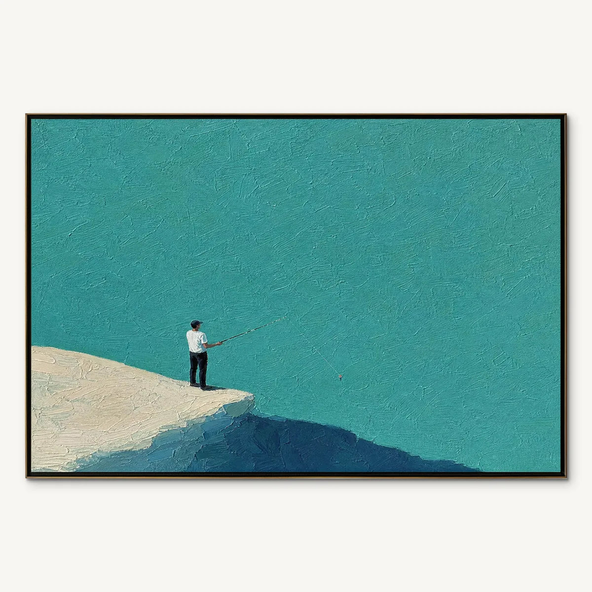 BLUE HORIZON: Minimal Blue Horizon Figure Art