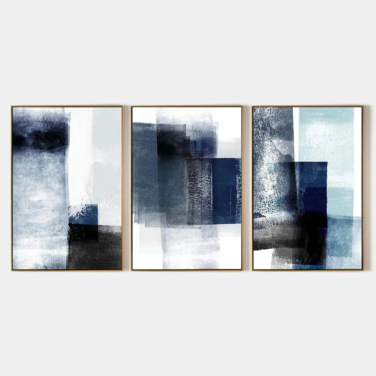 Abstract Painting Set of 3, Vertical Wall Art