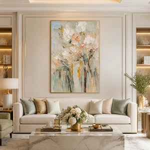 BLUSH GARDEN: Pastel Floral Bouquet Painting