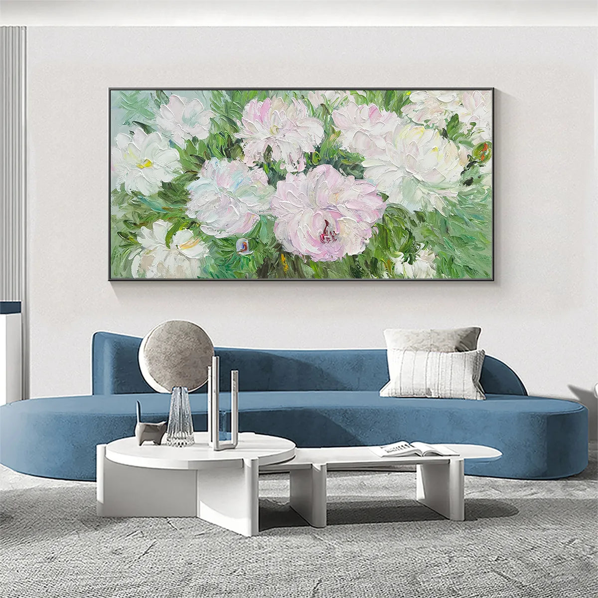 BLUSHING PEONIES: Floral Painting in Soft Pink and White