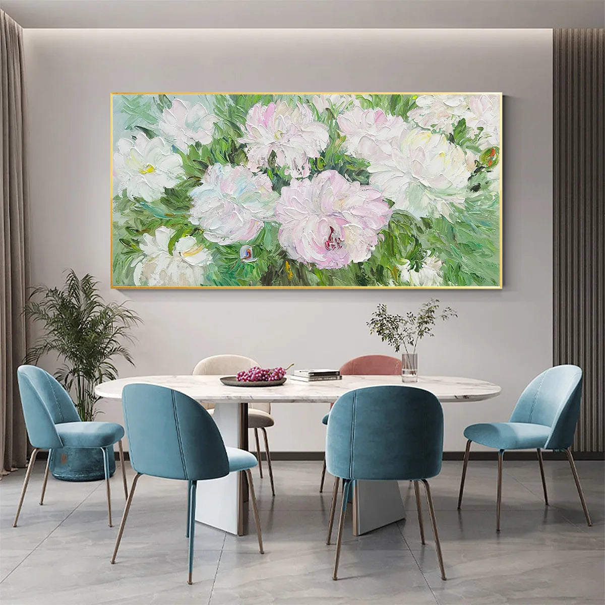 BLUSHING PEONIES: Floral Painting in Soft Pink and White