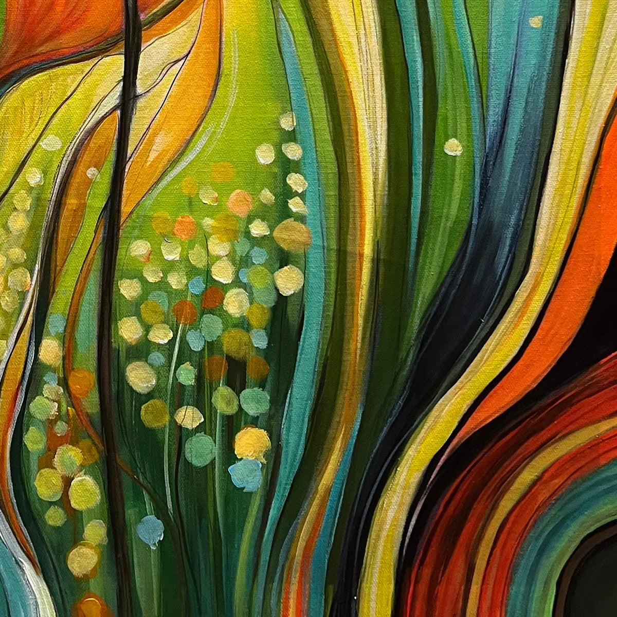 Abstract Floral Oil Painting | Modern Nature-Inspired Wall Art