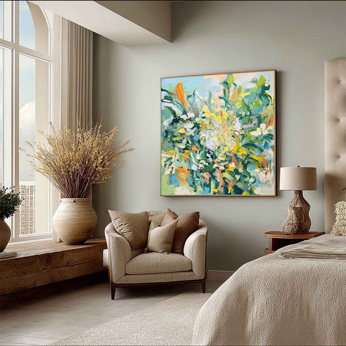 BOTANICAL WHIRL: Abstract Impressionist Floral Painting